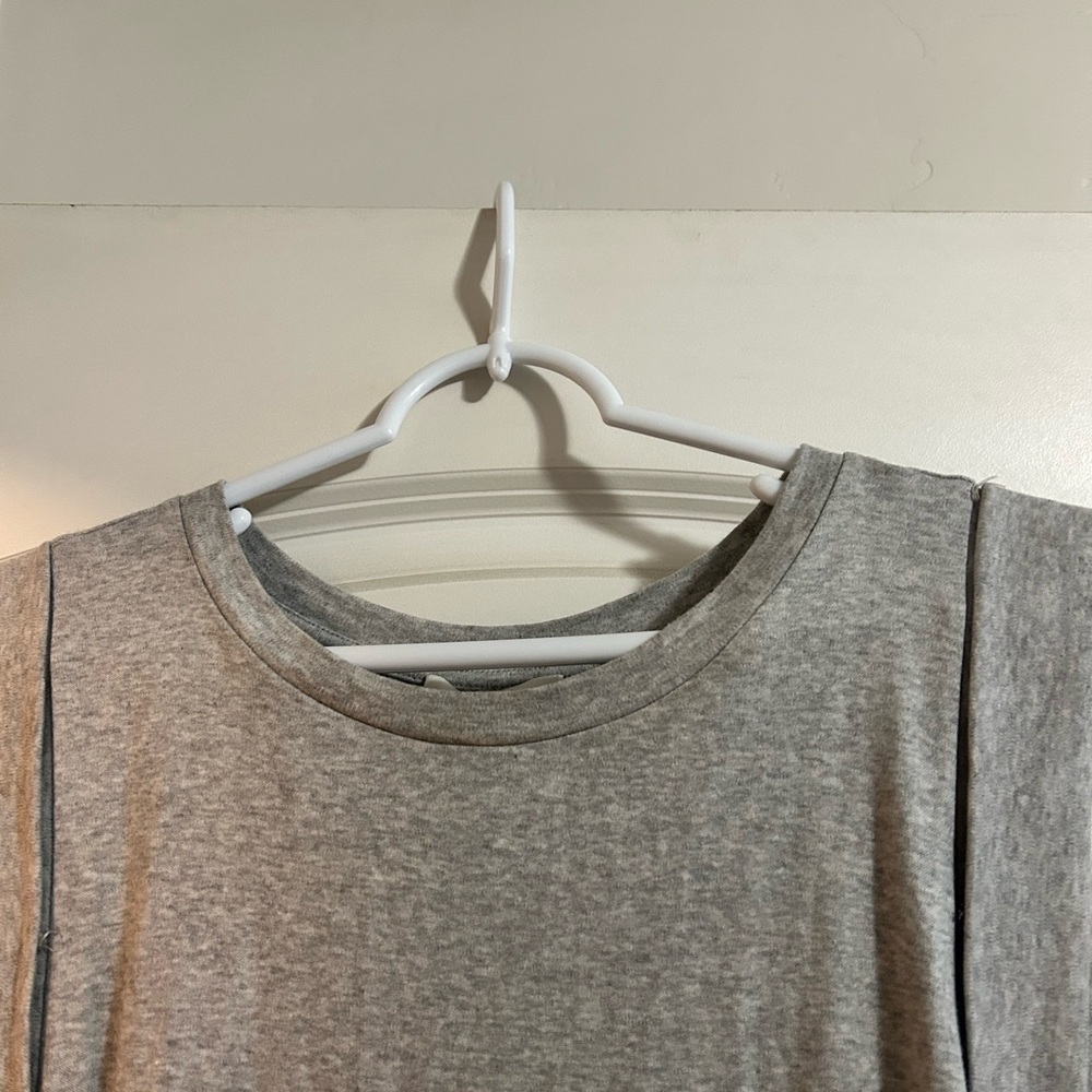 Vince Wrap‎ Waist Dress In Heather Grey size large - Picture 9 of 10